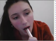 Anxious Panda – Fit girl masturbates with makeup brush