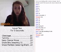 Anxious Panda – Sexy girl plays the omegle point game fingers ass