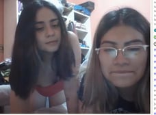 Anxious Panda – Sisters on omegle strip together