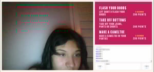 Anxious Panda – Asian teen pops a titty for the boys