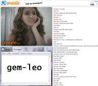 Premium – GemLeo Innocent Omegle Girls Puts two fingers in her pussy