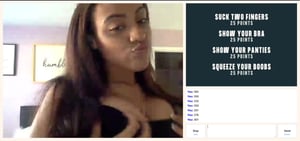 Anxious Panda – Ebony girl loves the attention from webcam
