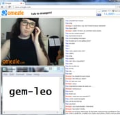 Premium – GemLeo Omegle Rubs Her Pussy over shorts