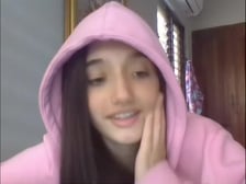 Anxious Panda – Omegle hoodie girl shoves brush in pussy