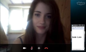 Premium – GemLeo College Girl Gives Show on Skype