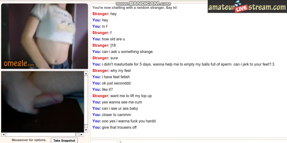 18yo flashing for Huge cock on Omegle Porn