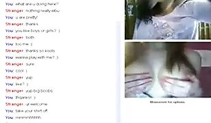 Omegle #66 Brunette perfect body masturbates