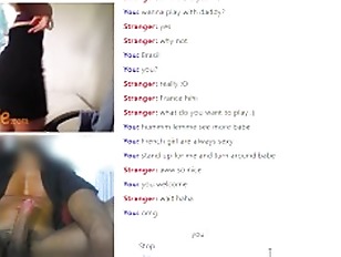 Young french woman with amazing body and blue hair makes me cum on Omegle