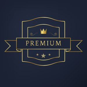 Premium collection badge design vector