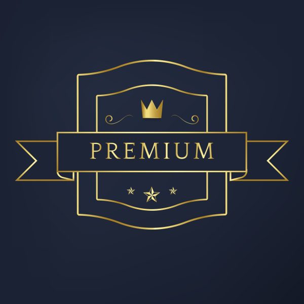 Premium collection badge design vector