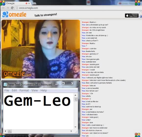 Preview – Gemleo Albino Omegle Girls Plays with Pussy