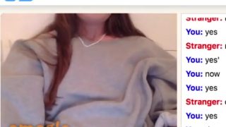 Amateur omegle slut loves to show all she's g