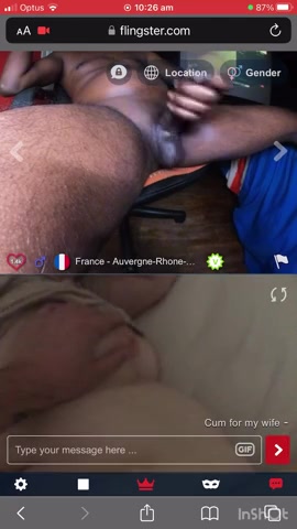 BBC jerks cock for my wife on flingster