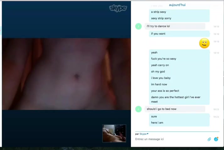 Beautiful teen on skype