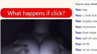 Busty girl dirty talk on Omegle Porn