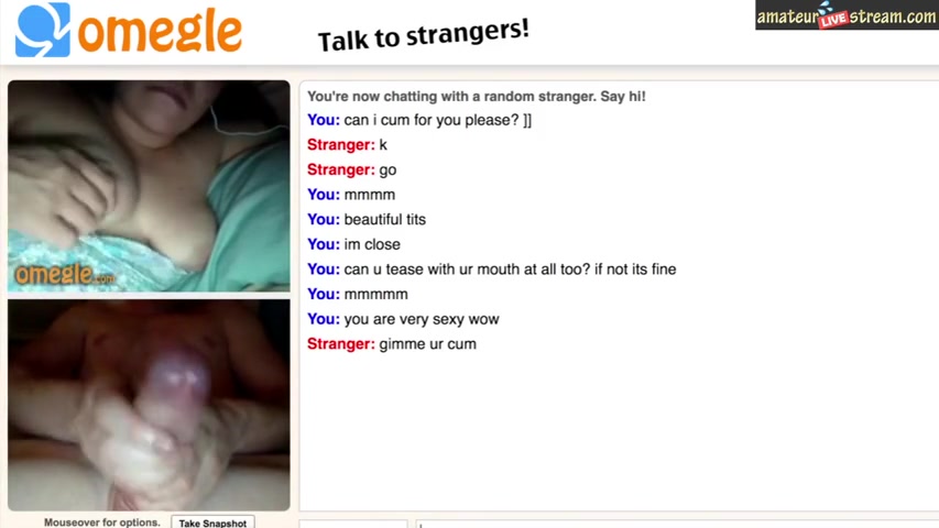 Chubby on Omegle Porn trying to get a guy to cum twic