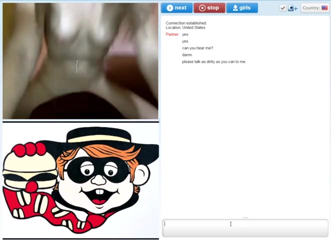 Cute skinny girl riding a pillow on Omegle Porn