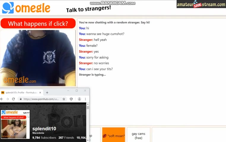 Flashing a great set of tits on Omegle Porn