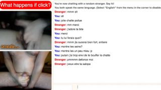 French hairy girl playing on omegle