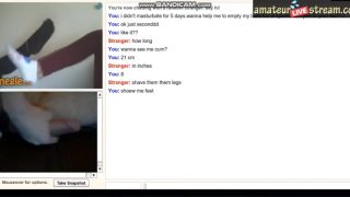 Girls show feet guy cums on omegle