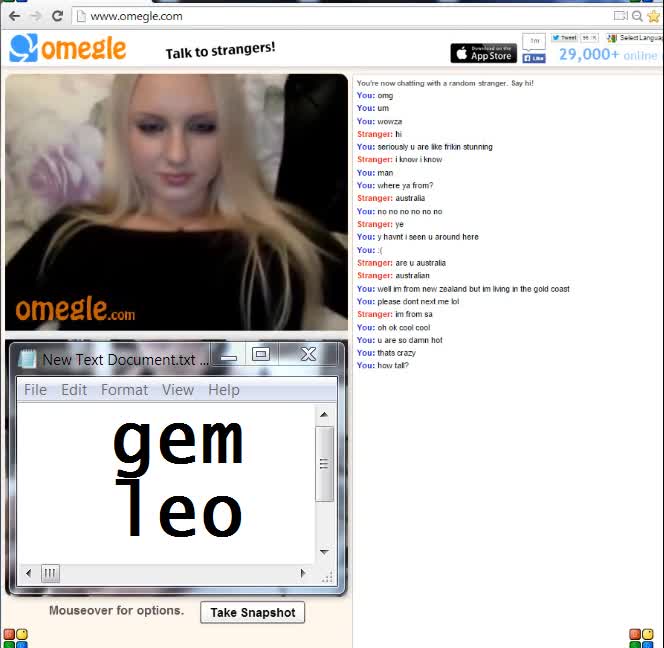 Goth Blonde Omegle Big Tits