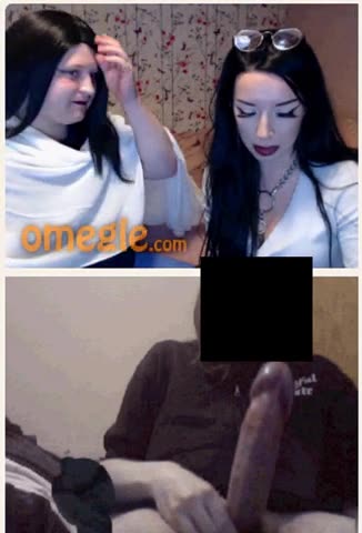Goth Lady Flirts With Long Cock