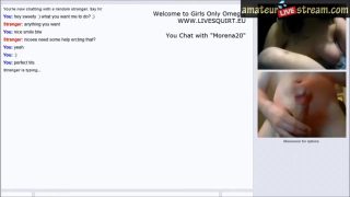 Guy and girl helping each other get off on Omegle Porn