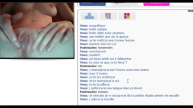 Hot french teen on Bazoocam doing it all