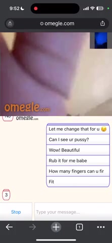 Hot teen rubs pussy on Omegle Porn