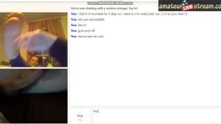 Lots of cum for 18yo feet on Omegle Porn