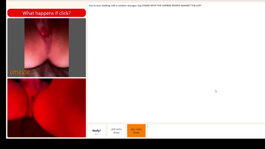 OMEGLE FUN Hot lesbian pussy rubbing