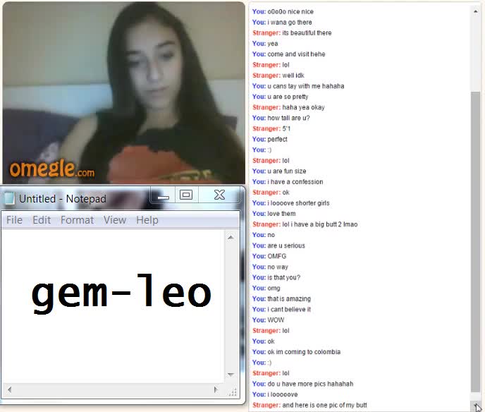 Preview – GemLeo Omegle Cute Teen Flashes Ass