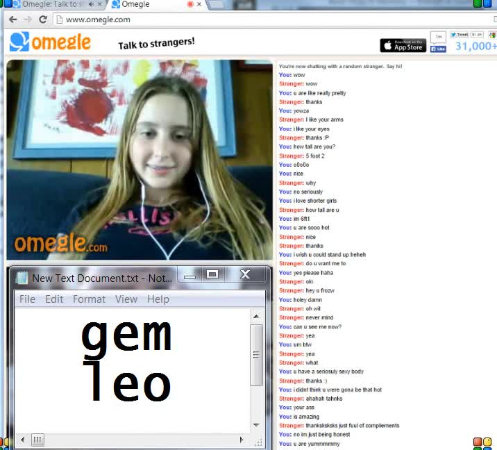 Omegle Flexible Teen