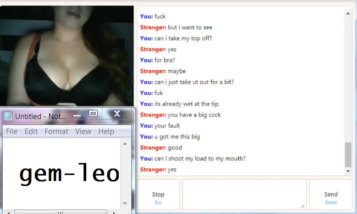 Preview – Omegle Girl Takes off her Shirt (gem_leo)