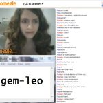 Omegle Girls Puts two fingers in her pussy