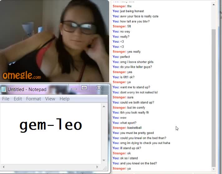 Preview – Omegle Nerd Shows Her Panties (Gem_Leo)