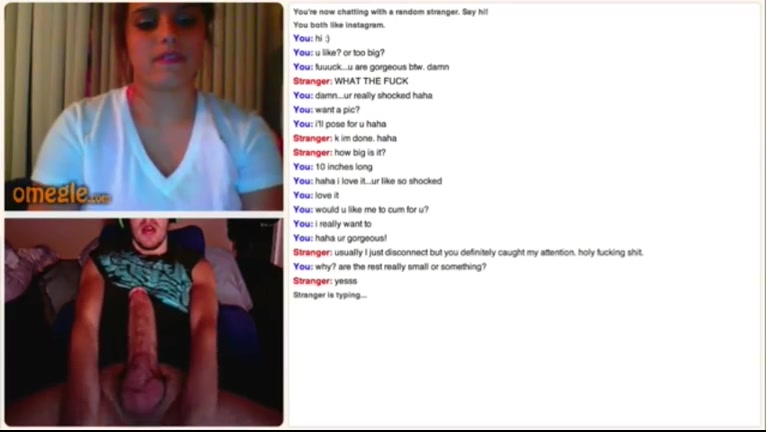 Omegle Porn Big Tits Girl Shocked by my Big Cock.mp4