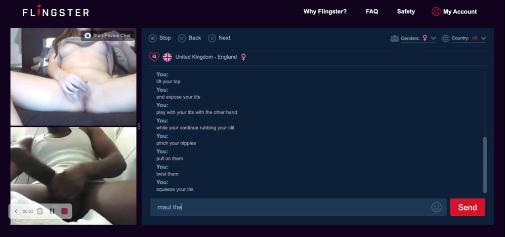 Omegle Porn British horny slut obeys Daddy