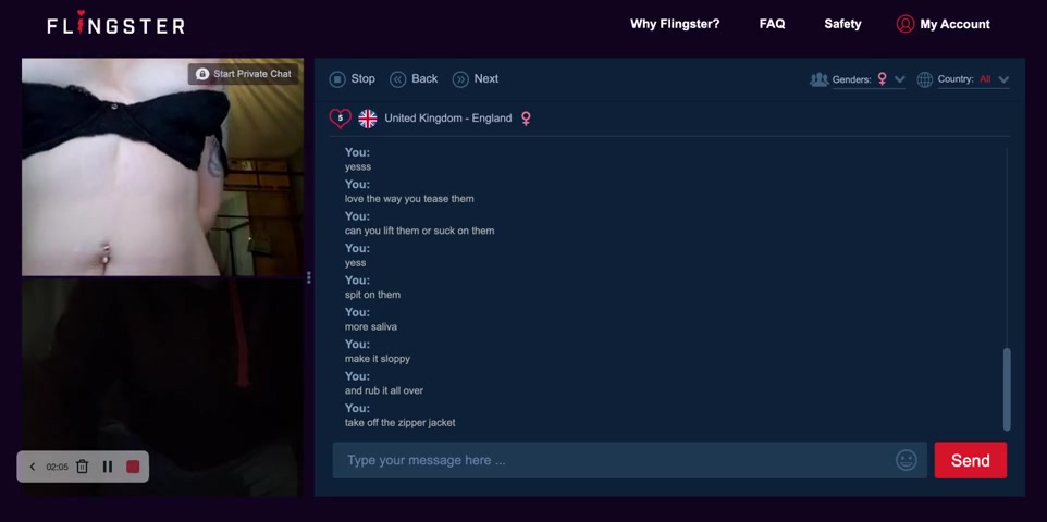 Omegle Porn British slut teases and skips