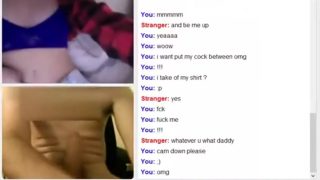 Omegle Porn Chick gets horny for big cock