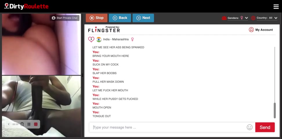 Omegle Porn DirtyRoulette Indian chubby big tits fucked