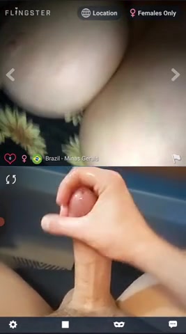 Omegle Porn Flingster Cumming for Big Pierced Tits