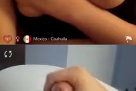 Omegle Porn Flingster Cumming for Fat Mexican Titties