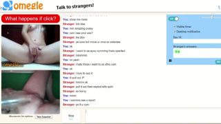 Omegle Porn Girl Rubs Pussy Plus Fleshlight Jerk and Cu