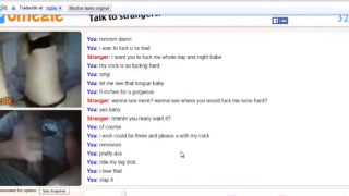 Omegle Porn Girl shocked by big dick