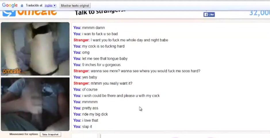 Omegle Porn Girl shocked by big dick