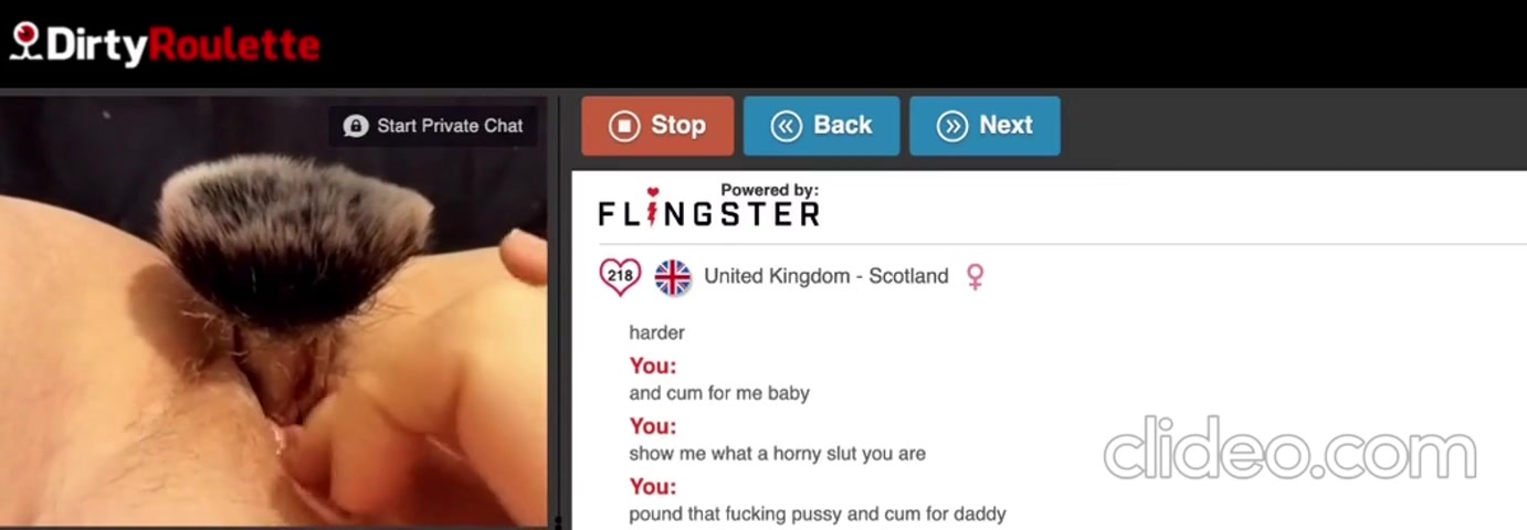 Omegle Porn Horny slut moans and cums for Daddy