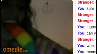 Omegle Porn Pierced Tattooed Punk Plays with a Rainbow