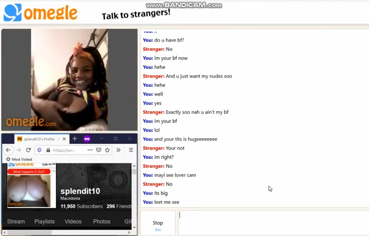 [Omegle Porn] Pretty Ebony Teen Shows Big Boobs