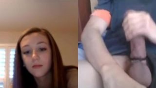 [Omegle Porn] Teens Watch him Cum on Webcam